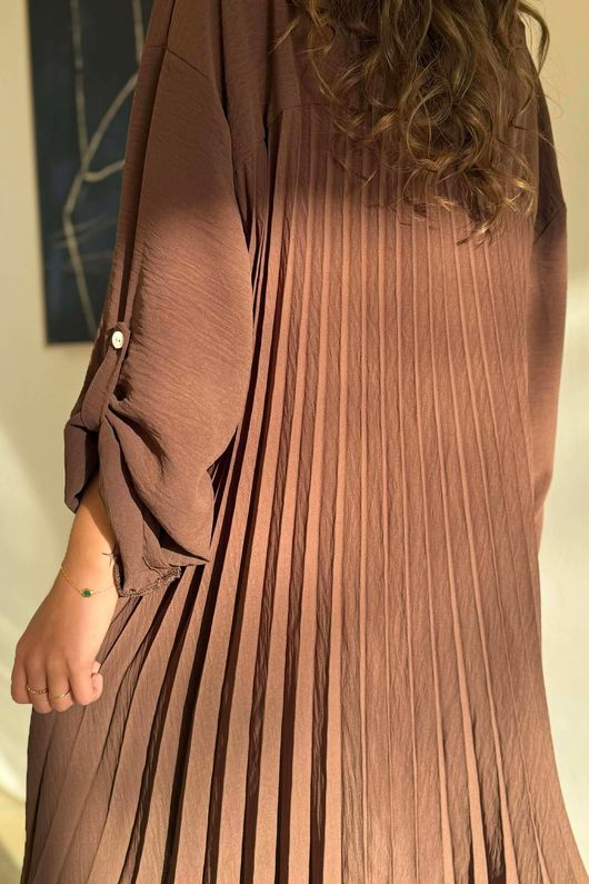 Suki Pleat Back Blouse Chocolate /12=